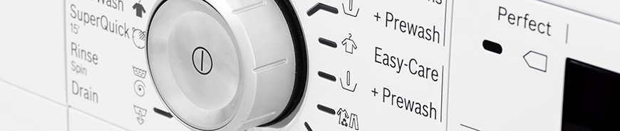 Image shows details of a washing machine as an example of the application of printing inks for electrical and household appliances.