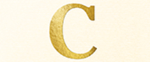 Picture shows letter C in effect look as an application example of effect colours.